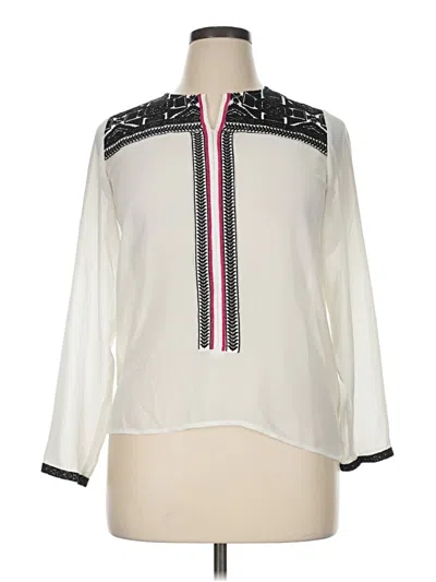 Pre-owned Assorted Brands Long Sleeve Blouse In Ivory