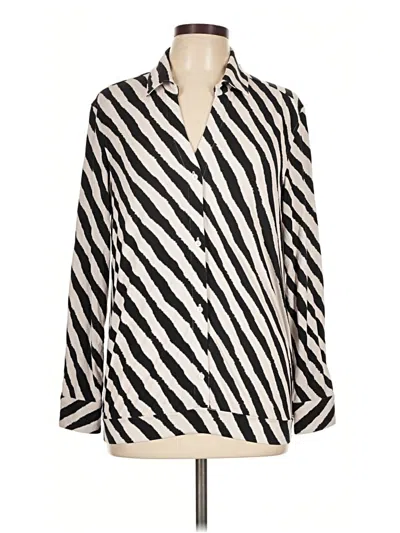 Pre-owned Assorted Brands Long Sleeve Blouse In Ivory