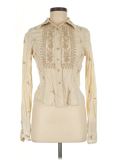 Pre-owned Assorted Brands Long Sleeve Blouse In Ivory