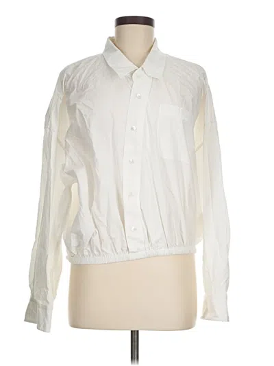 Pre-owned Assorted Brands Long Sleeve Blouse In Ivory
