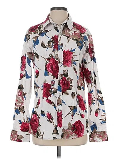 Pre-owned Assorted Brands Long Sleeve Blouse In Ivory