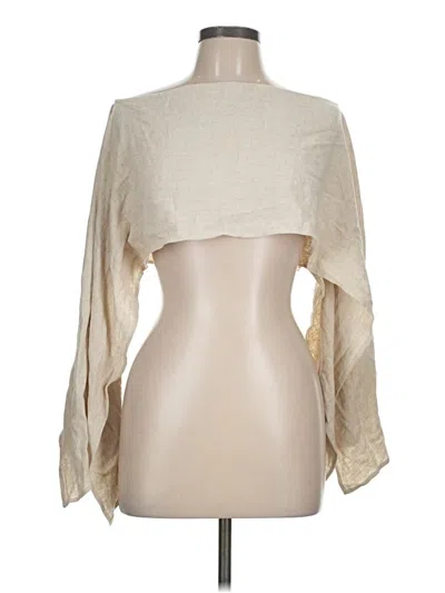 Pre-owned Assorted Brands Long Sleeve Blouse In Ivory