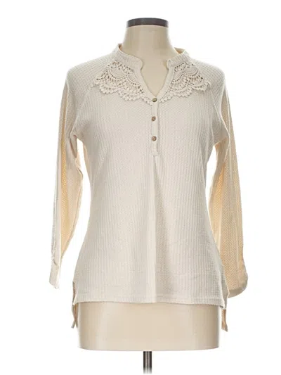 Pre-owned Assorted Brands Long Sleeve Blouse In Ivory