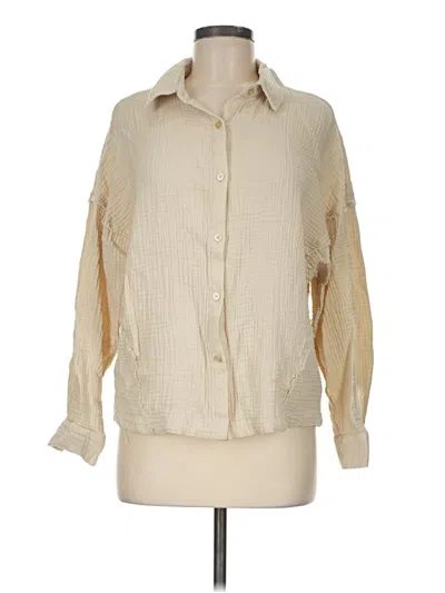 Pre-owned Assorted Brands Long Sleeve Blouse In Ivory