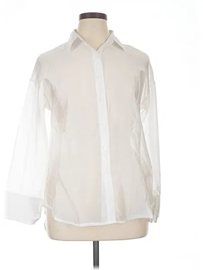 Pre-owned Assorted Brands Long Sleeve Blouse In Ivory
