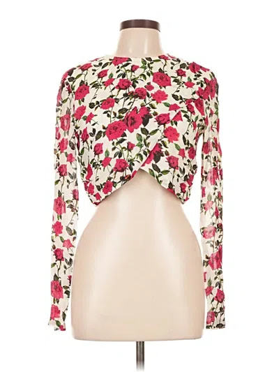 Pre-owned Assorted Brands Long Sleeve Blouse In Ivory