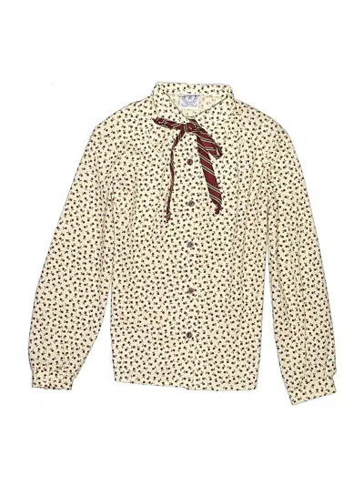 Pre-owned Assorted Brands Kids' Long Sleeve Blouse In Ivory
