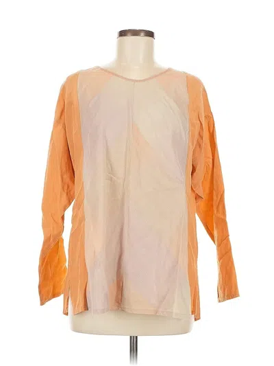 Pre-owned Assorted Brands Long Sleeve Blouse In Orange