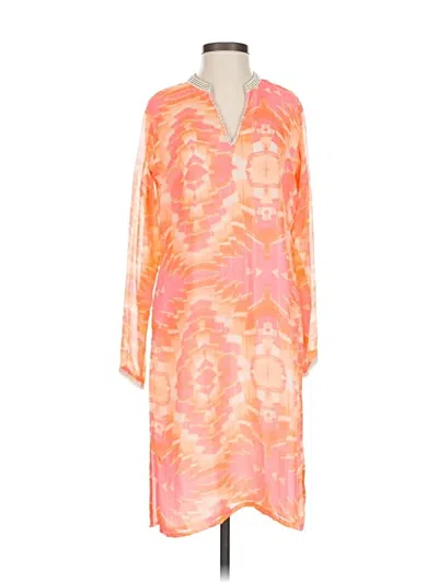 Pre-owned Assorted Brands Long Sleeve Blouse In Orange