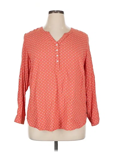 Pre-owned Assorted Brands Long Sleeve Blouse In Orange
