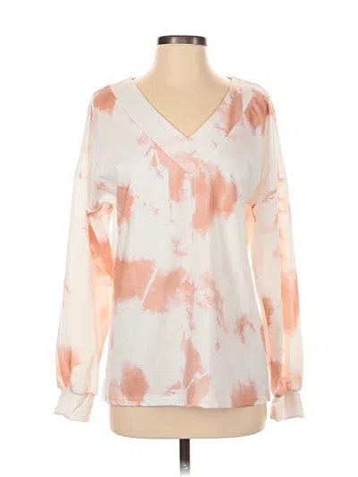 Pre-owned Assorted Brands Long Sleeve Blouse In Orange