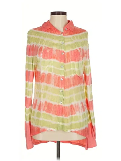 Pre-owned Assorted Brands Long Sleeve Blouse In Orange