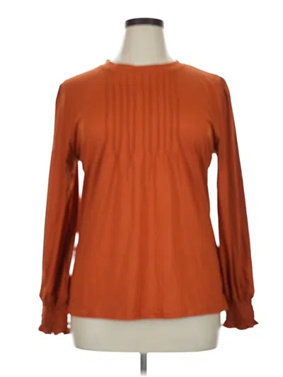 Assorted Brands Long Sleeve Blouse In Orange