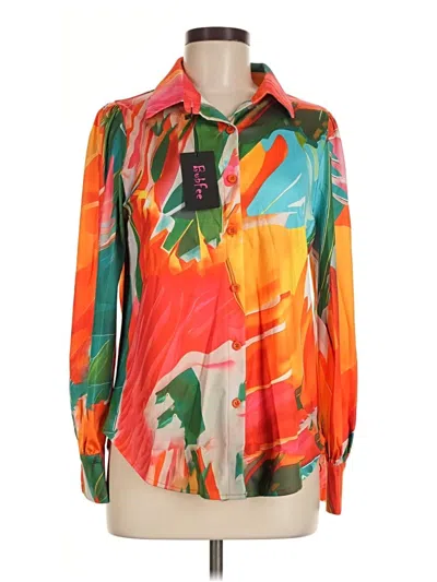 Assorted Brands Long Sleeve Blouse In Orange
