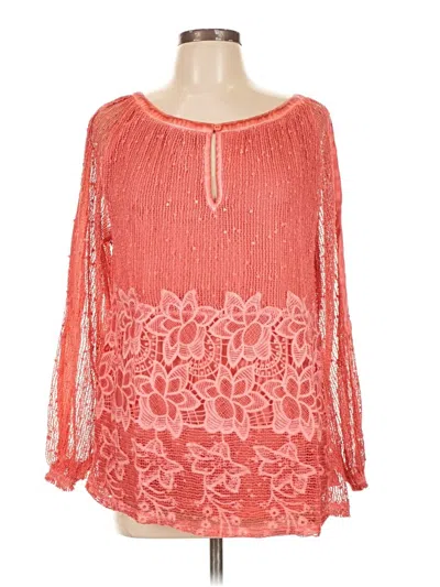 Assorted Brands Long Sleeve Blouse In Orange