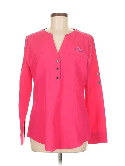 Pre-owned Assorted Brands Long Sleeve Blouse In Pink