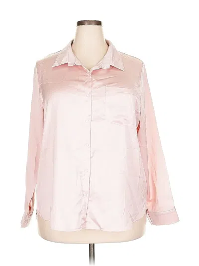 Pre-owned Assorted Brands Long Sleeve Blouse In Pink