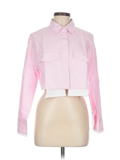 Pre-owned Assorted Brands Long Sleeve Blouse In Pink