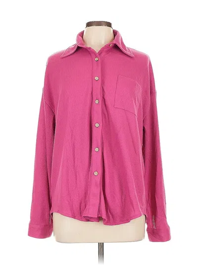 Pre-owned Assorted Brands Long Sleeve Blouse In Pink