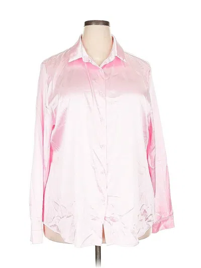 Pre-owned Assorted Brands Long Sleeve Blouse In Pink