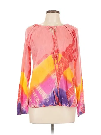 Pre-owned Assorted Brands Long Sleeve Blouse In Pink