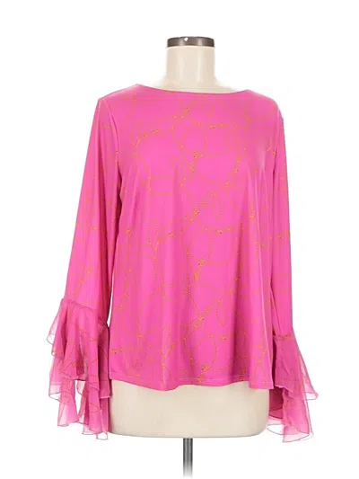 Assorted Brands Long Sleeve Blouse In Pink