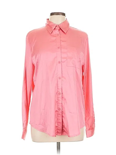 Pre-owned Assorted Brands Long Sleeve Blouse In Pink