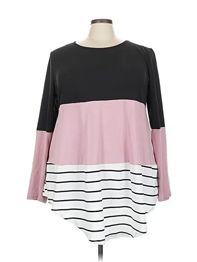 Pre-owned Assorted Brands Long Sleeve Blouse In Pink
