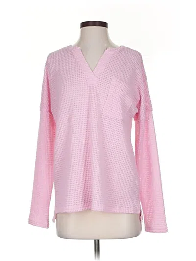 Assorted Brands Long Sleeve Blouse In Pink