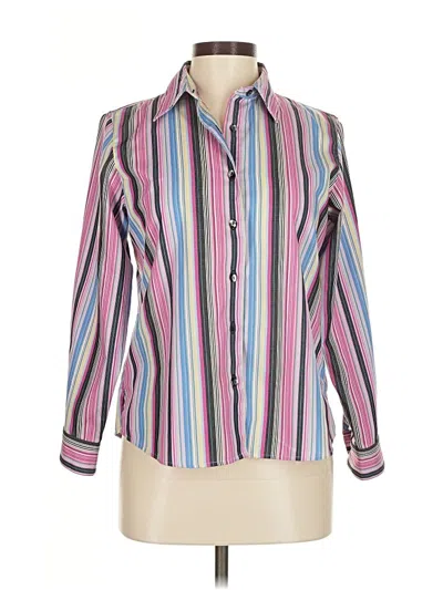 Pre-owned Assorted Brands Long Sleeve Blouse In Pink