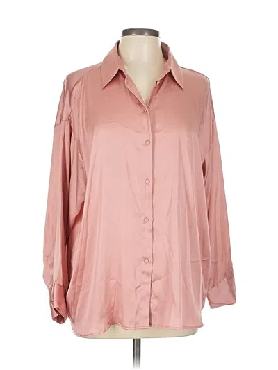 Pre-owned Assorted Brands Long Sleeve Blouse In Pink
