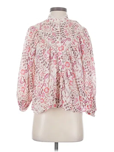 Pre-owned Assorted Brands Long Sleeve Blouse In Pink