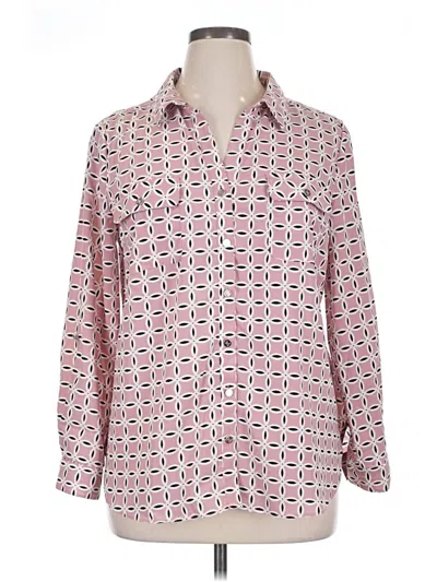 Pre-owned Assorted Brands Long Sleeve Blouse In Pink