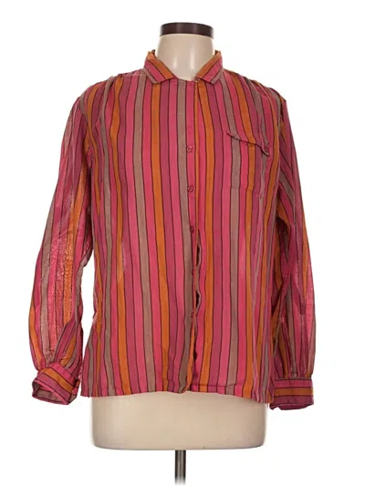 Pre-owned Assorted Brands Long Sleeve Blouse In Pink