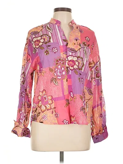 Pre-owned Assorted Brands Long Sleeve Blouse In Pink