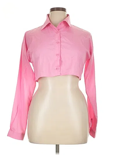 Pre-owned Assorted Brands Long Sleeve Blouse In Pink