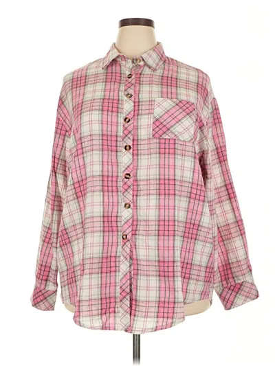 Pre-owned Assorted Brands Long Sleeve Blouse In Pink
