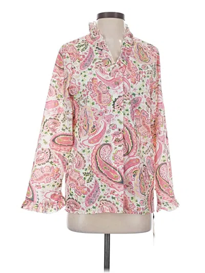 Pre-owned Assorted Brands Long Sleeve Blouse In Pink