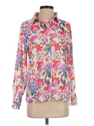 Pre-owned Assorted Brands Long Sleeve Blouse In Pink