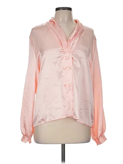 Pre-owned Assorted Brands Long Sleeve Blouse In Pink