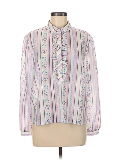 Pre-owned Assorted Brands Long Sleeve Blouse In Pink