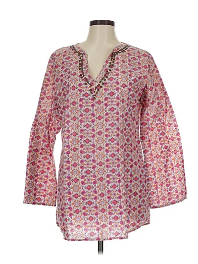 Pre-owned Assorted Brands Long Sleeve Blouse In Pink