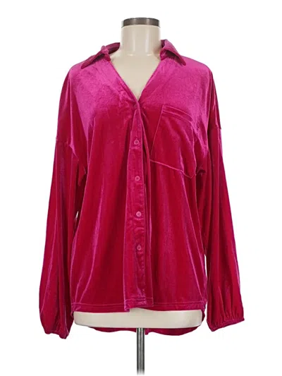 Pre-owned Assorted Brands Long Sleeve Blouse In Pink