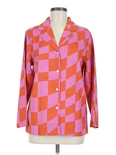 Pre-owned Assorted Brands Long Sleeve Blouse In Pink