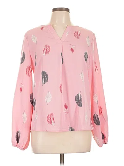 Pre-owned Assorted Brands Long Sleeve Blouse In Pink