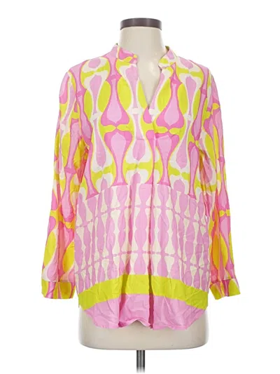 Pre-owned Assorted Brands Long Sleeve Blouse In Pink