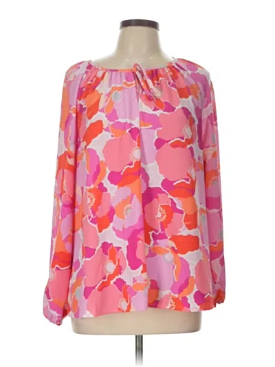 Pre-owned Assorted Brands Long Sleeve Blouse In Pink
