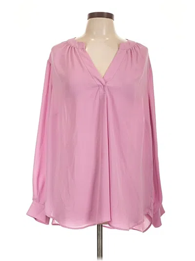 Pre-owned Assorted Brands Long Sleeve Blouse In Pink