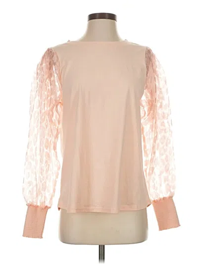 Pre-owned Assorted Brands Long Sleeve Blouse In Pink