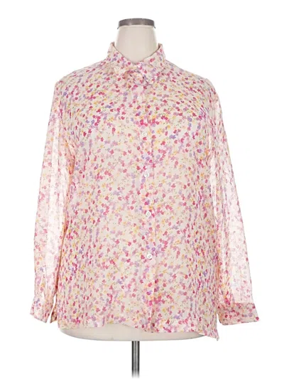 Pre-owned Assorted Brands Long Sleeve Blouse In Pink